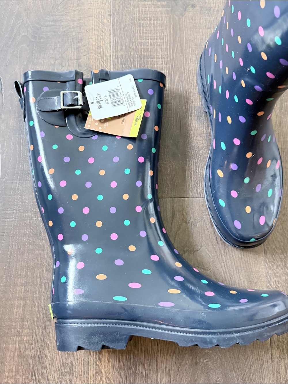 NWT Western Chief Simple Dot Rain Boots | Size: 8 - Picture 5 of 5